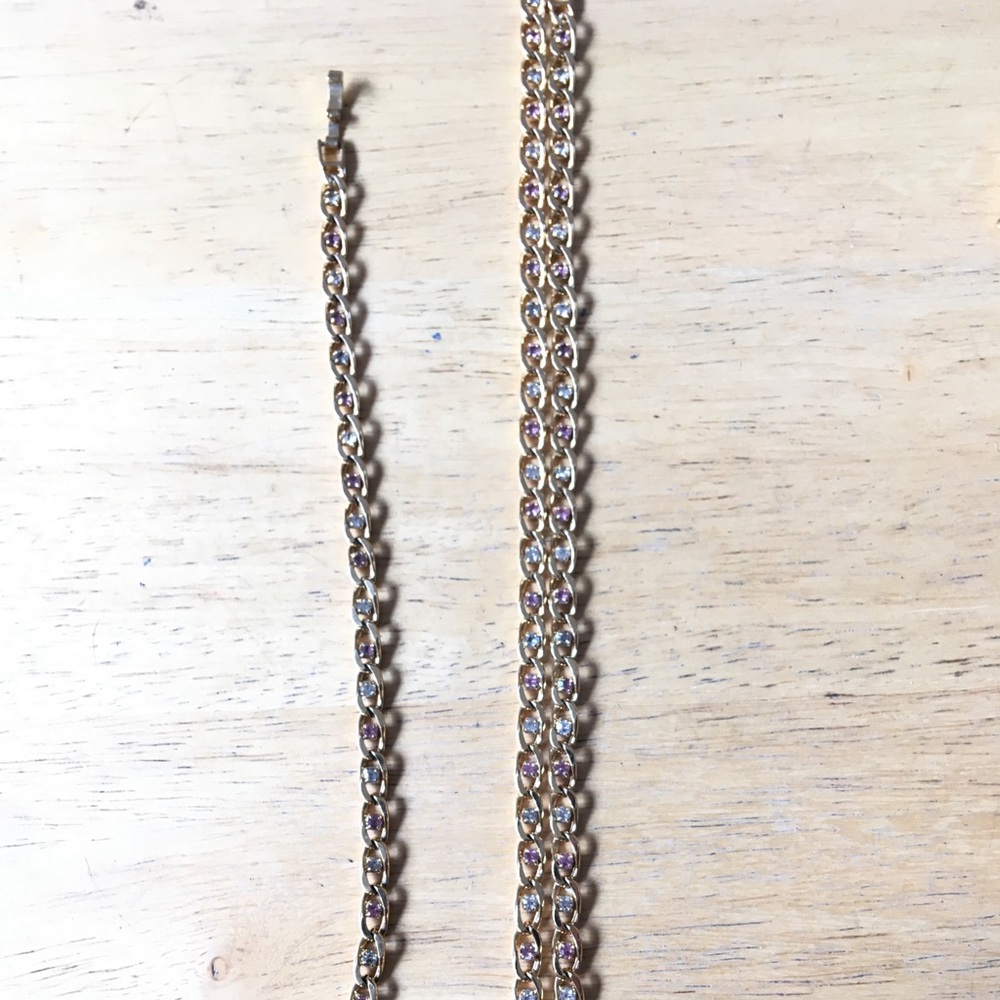 “Inch of gold” necklace and bracelet set.